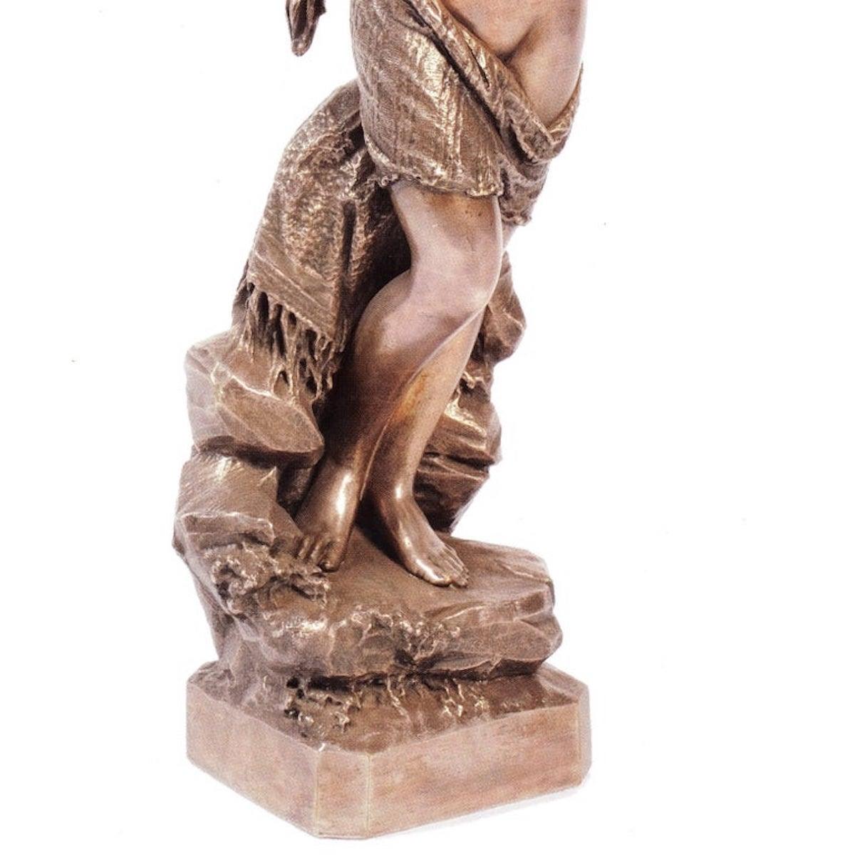 Odalisque – versilberte Bronzeskulptur von Giuseppe Salvi – 1886 im Angebot 2
