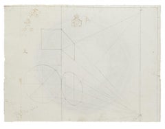 Ceiling Decoration - Original Ink and Watercolor - 18th Century