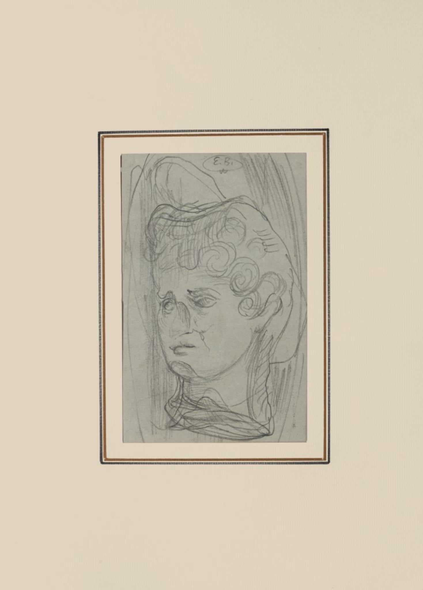 Masked Head is an original monogramm drawing in pencil, realized by Russian scenographer Eugène Berman, hand-signed.

Image Dimension: 35 x 25 cm
 Image Dimensions: 16.5 x 11 cm

In very good conditions. 

The artwork represents a Masked Head.