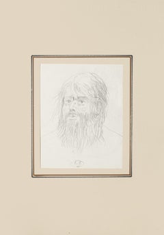 Tête d'homme - Dessin au crayon d'Eugène Berman - années 1950