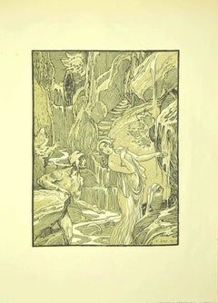 La Révélation - Lithographie originale de F. Bac - 1922