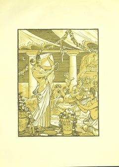 Baccanale - Lithographie originale de F. Bac - 1922