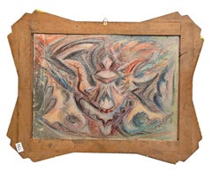 Futurist Composition - Original Pastel Drawing - Early 20th Century