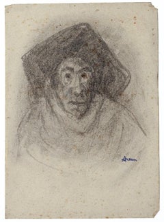 Portrait - Gravure sur papier de Giampaolo Berto - 1972