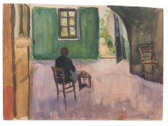 Figure - Original Watercolor on Paper by Cazanove - 1922