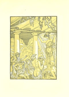 Le conte de fées - Lithographie originale de F. Bac - 1922