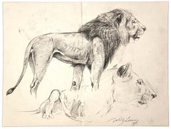 Five pieces by Wilhelm Lorenz - Original Drawings