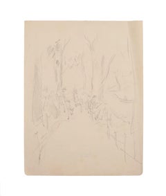 Parkland - Disegno a matita di M. Borsi - XX secolo