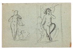 Figures - Original Drawing in Pencil - Early 20th Century