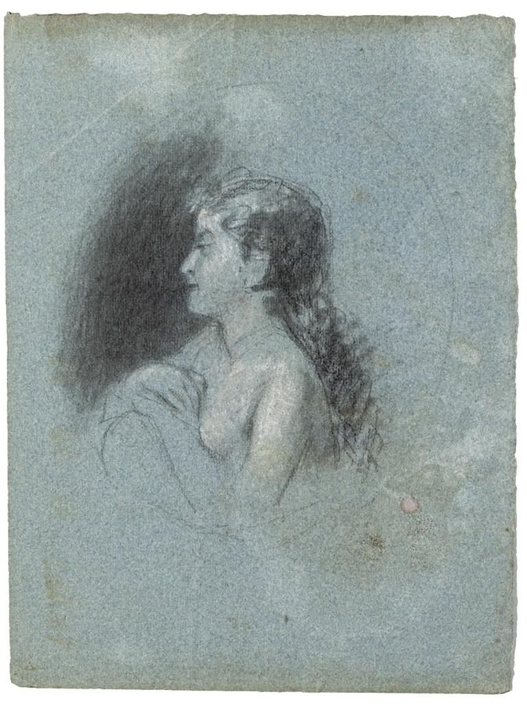 Unknown Figurative Art - Portrait - Original Drawing in Pencil and Pastel - Early 20th Century