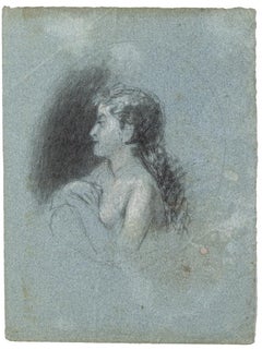 Portrait - Original Drawing in Pencil and Pastel - Early 20th Century