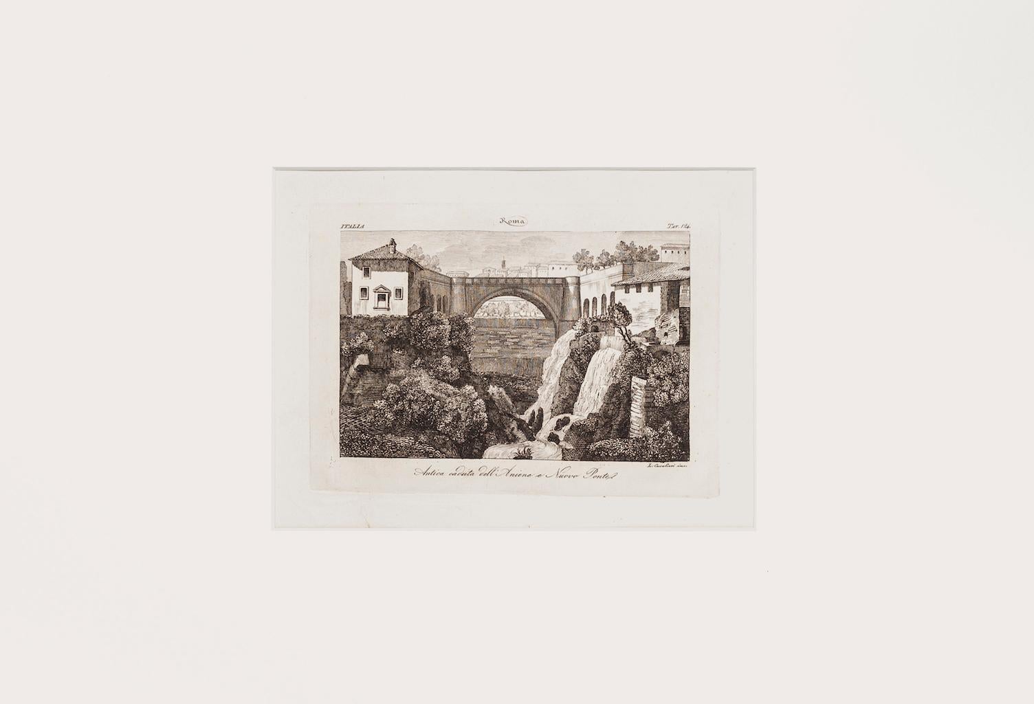 Aniene is an original etching realized by L.Cavalieri in the 19th Century.

Signed on the plate on the lower right corner. Tav.124

Good conditions.

Passepartout included: 34 x 49.

Image Dimensions: 13 x 18.5

This artwork shows a glimpse New