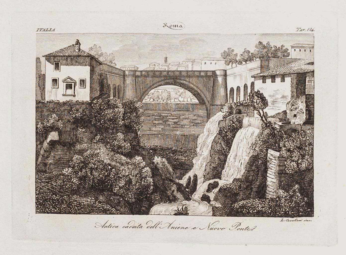 Aniene - Etching by L.Cavalieri - 19th Century