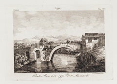 Ponte Mammolo - Etching by L.Cavalieri - 19th Century