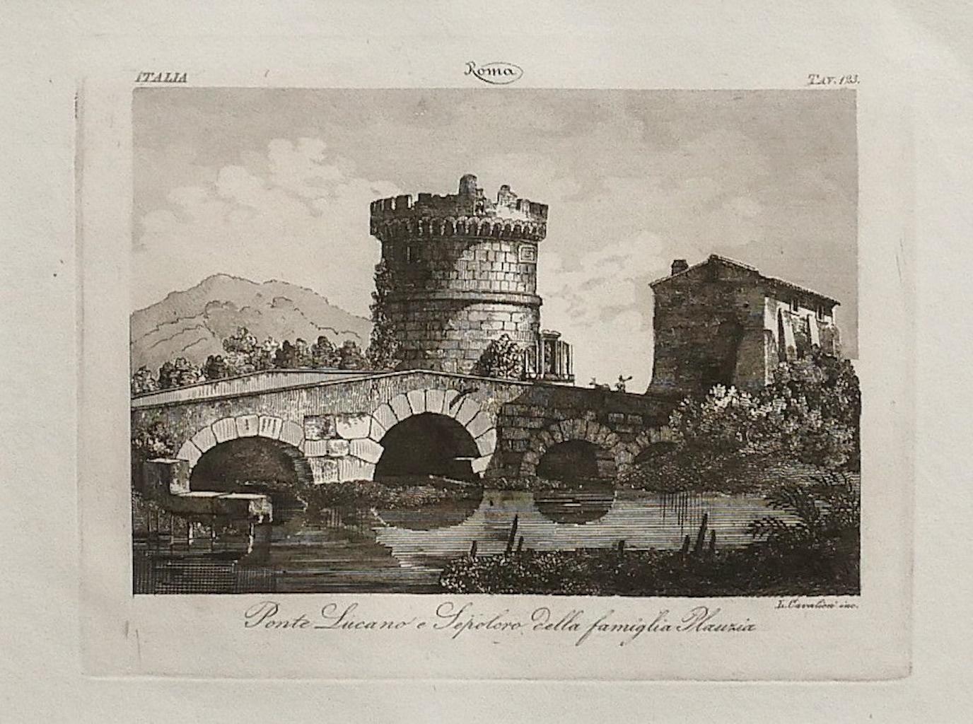 Ponte Lucano - Etching by L.Cavalieri - 19th Century