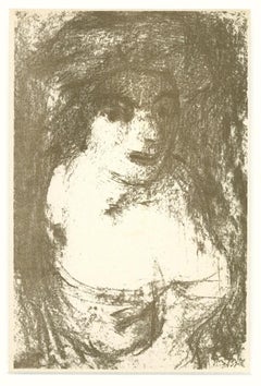 Ritratto - Litografia di Aligi Sassu - 1946