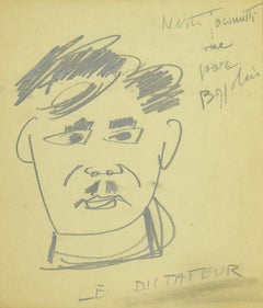 The Dictator - Original Pencil On Paper by Silvano Bozzolini - Mid-20th Century