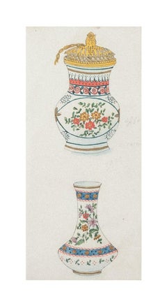 Two Vases - Original Mixed Media - Early 20th Century