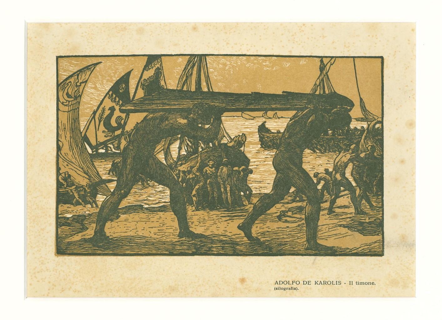 Il Timone - Woodcut by Adolfo De Karolis - Early 20th Century