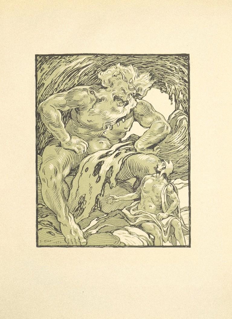 The Giant - Original Lithograph by Ferdinand Bac - 1922