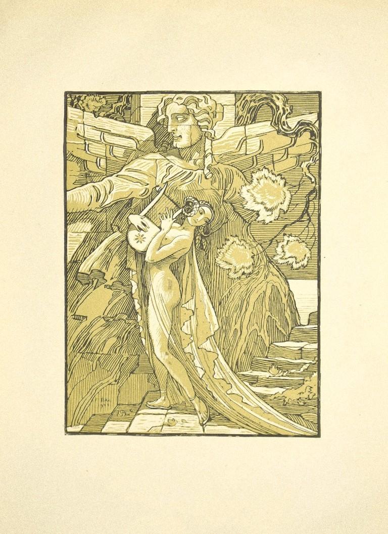 The Sensual Musician - Original Lithograph by Ferdinand Bac - 1922