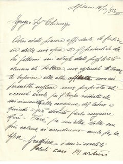 Autograph Letter by Arturo Martini - 1930s