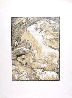 Die Panflöte – Lithographie von Ferdinand Bac – 1922