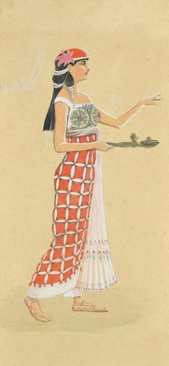 Figure de femme - Techniques mixtes de Mario Molinari - 1920 environ