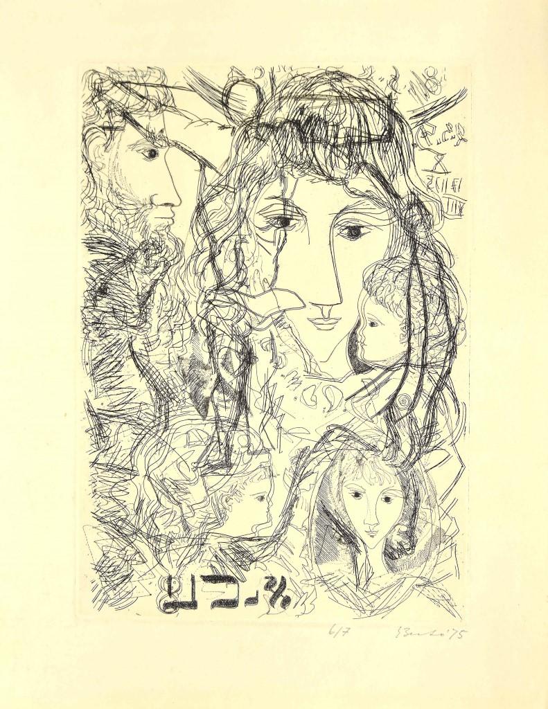 Figure – Radierung von Giampaolo Berto – 1975