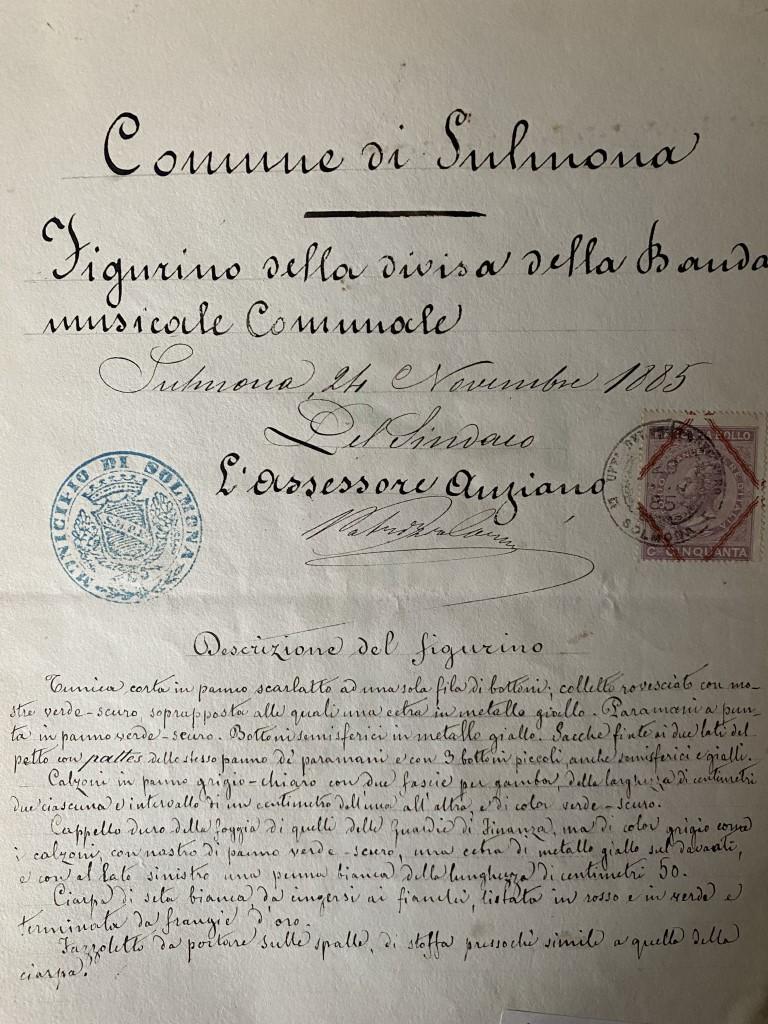 Uniforme de la Banda Municipal de Música - Original Tinta y Acuarela - 1885 - Art de Unknown