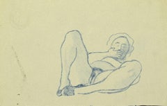 Frauenfigur – Bleistiftzeichnung von Mino Maccari – 1920er Jahre