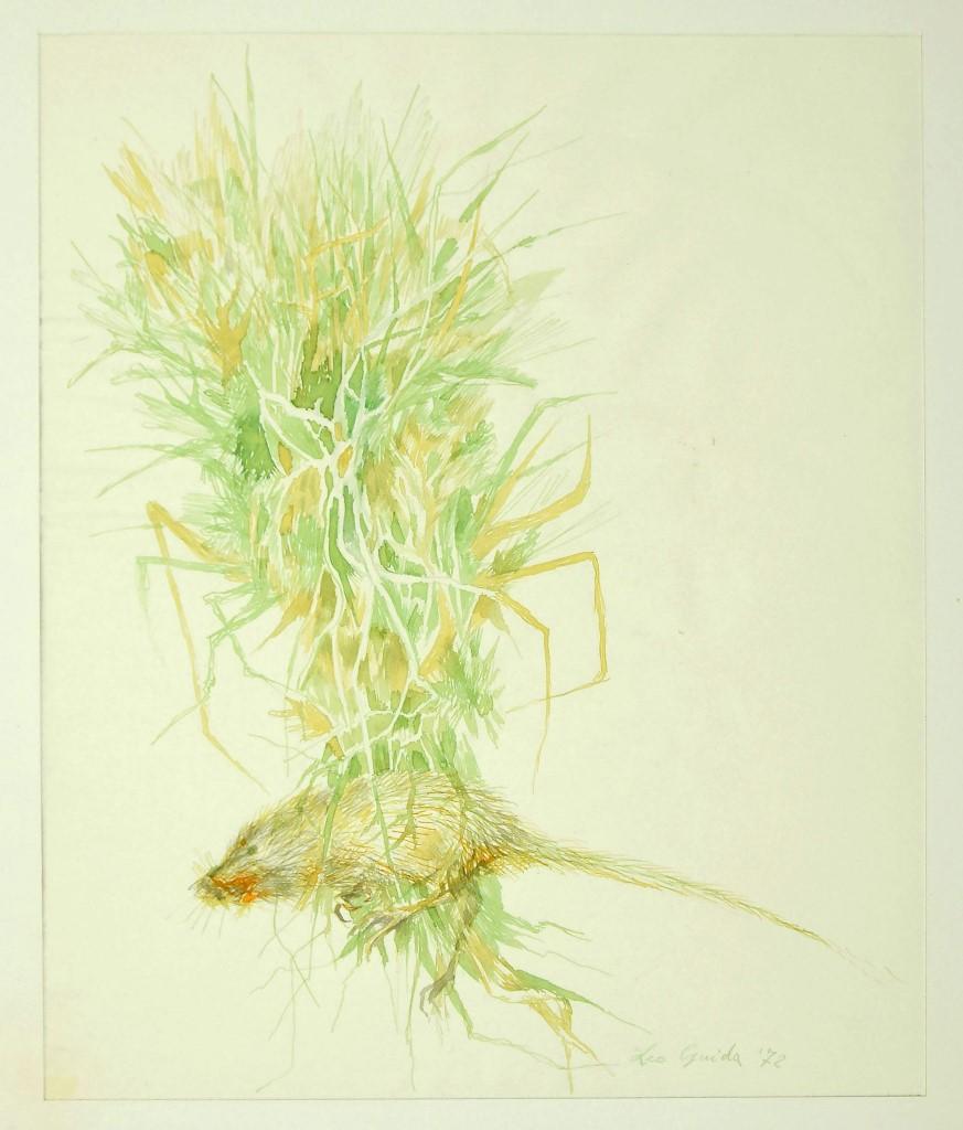 Composition de fleurs est une peinture originale à l'aquarelle sur papier réalisée par Leo Guida en 1971.

L'état de conservation est bon..

Dans la marge inférieure droite, signé à la main et daté.

En bas à droite du carton "INV.158B"

L'œuvre