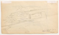Landscape - Original Pencil on Paper by Louis-Charles Willaume - 1905