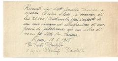 Vintage Lot of Autographs by Fausto Pirandello - 1938 / 1957