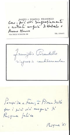Lot of Autographs by Fausto Pirandello - 1938 / 1957