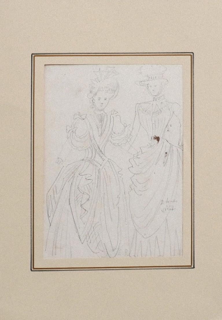 Costume is an original drawing in pencil on paper, realized by Russian scenographer Eugène Berman,

Monogrammed in pencil on the lower center