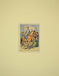 Jeanne d'Arc - Encre de Chine et aquarelle sur papier - années 1940