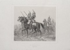 The SIege of Rome - Lithograph on Paper by D. Raffet  - 1830s