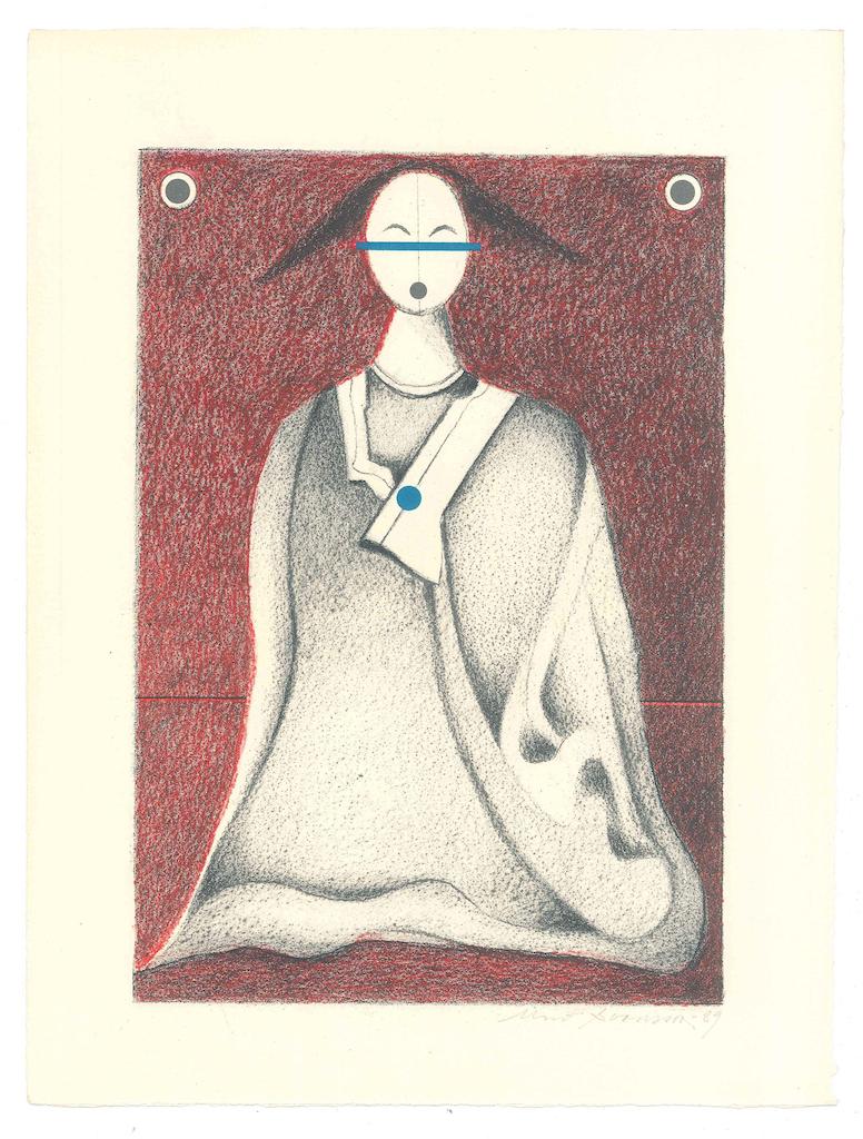 The Japanese is an original lithograph on ivory-colored cardboard, realized by Alfonso Avanessian in 1989. 

Hand-signed and unnumbered, on the lower right: Avanessian -89.

Very good conditions. 

Very beautiful portrait of the Japanese Woman.