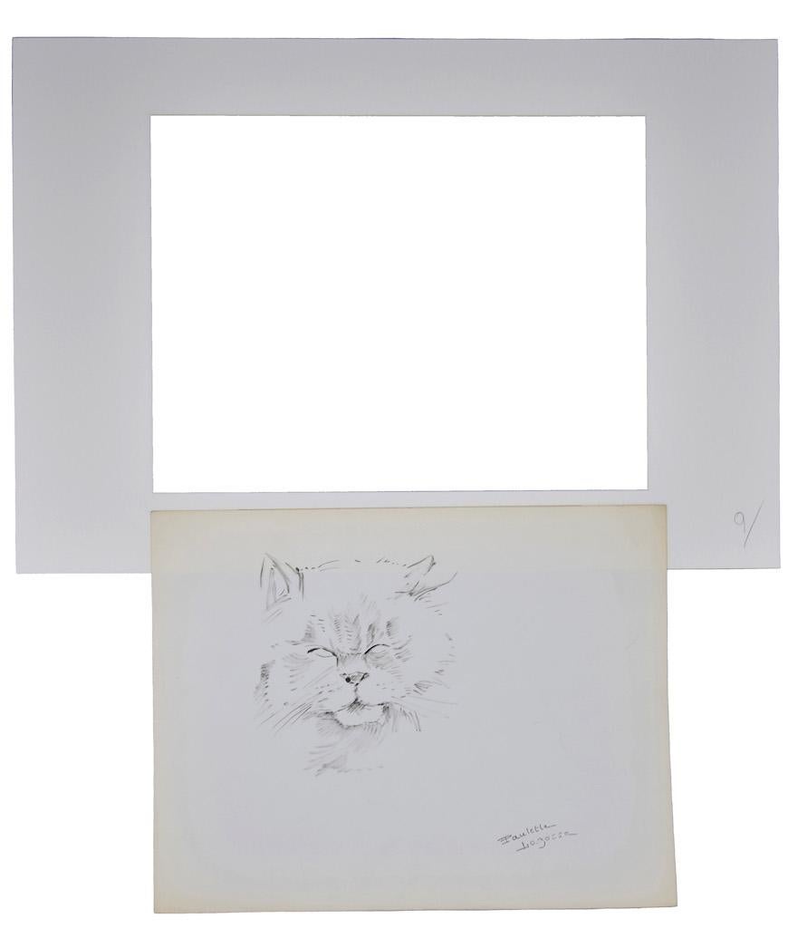 The Cat is an original drawing in pen on ivory-colored paper, realized by Marie Paulette Lagosse (1921-1996).

Hand-signed on the lower right in pen. 

The state of preservation of the artwork is excellent.

Included a white Passepartout: 34 x 49