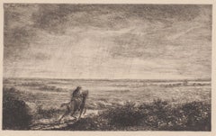 Jinete - Grabado original - 1875
