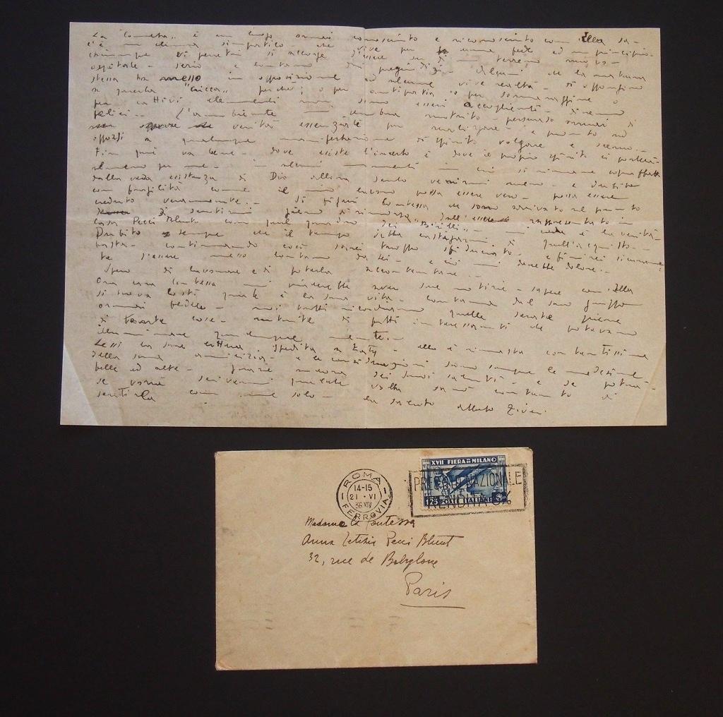 Die Cometa-Galerie - Briefe Signiert von A. Ziveri und G. Capogrossi - 1936