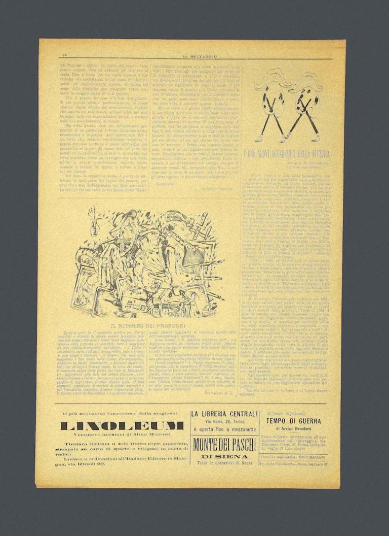 Il Selvaggio n°1 n°3 - Magazine d'art avec gravures sur bois originales de Mino Maccari - 1933 en vente 1