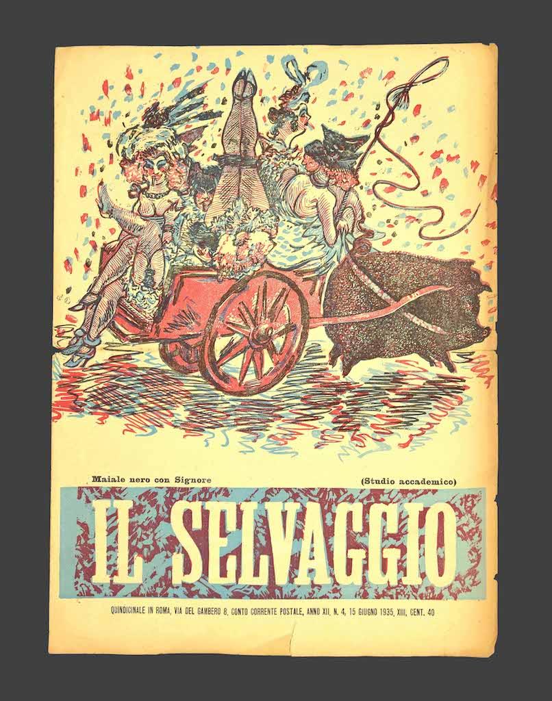 Il Selvaggio #4 no.4 - Art Magazine with Original Woodcuts by Mino Maccari -1935