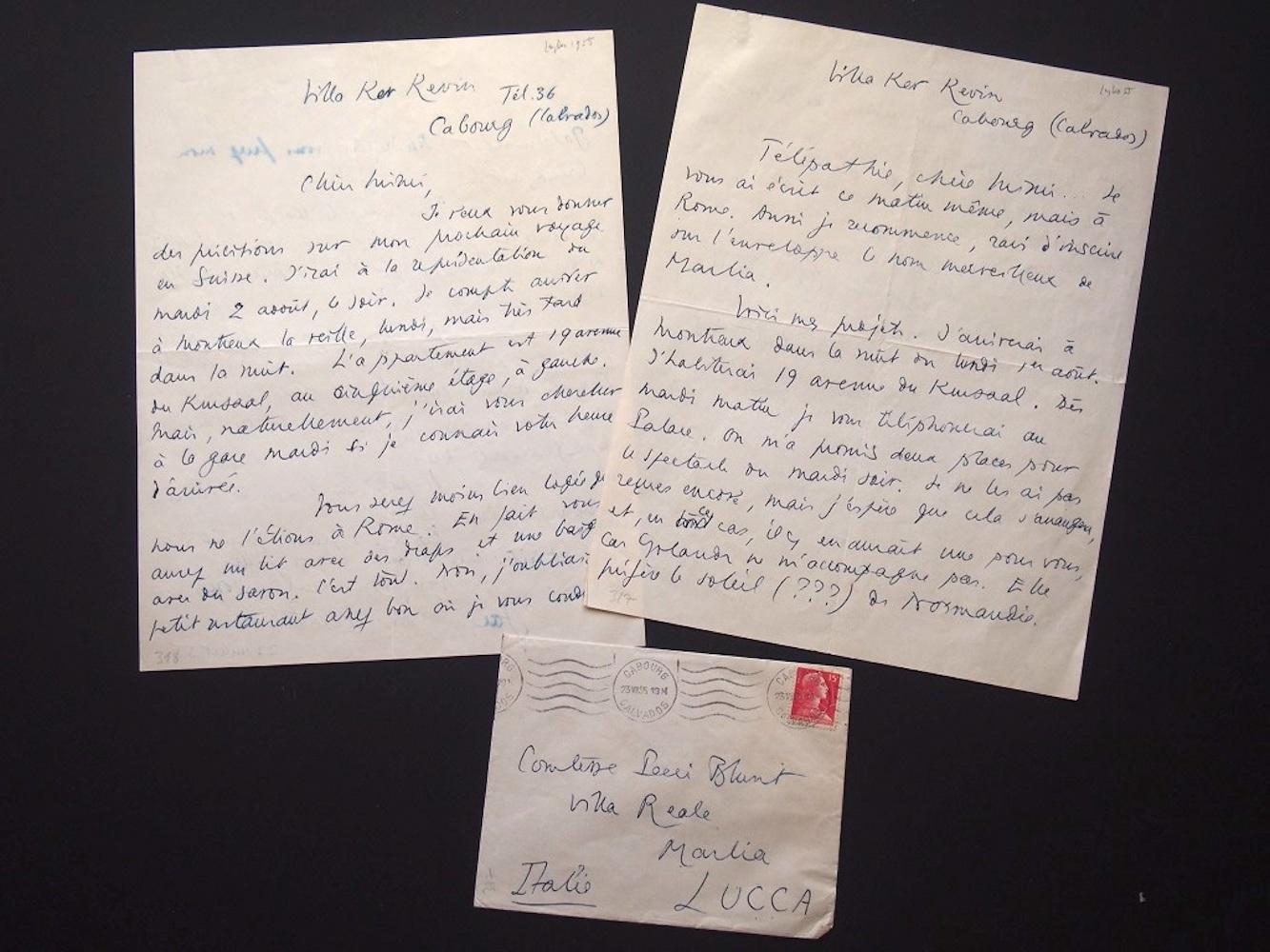 2 Briefe von Jacquesde Lacretelle an die Gräfin Pecci-Blunt – 1955