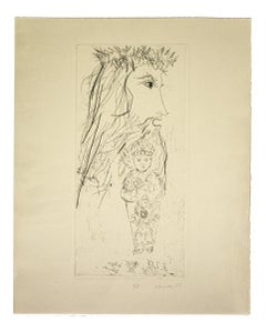 A. David - Acquaforte su carta di Gian Paolo Berto - 1975