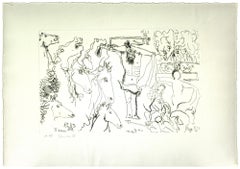 La Crucifixión - Lápiz sobre papel de Gian Paolo Berto  - 1975