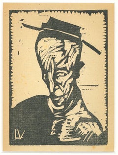Peinture sur bois Drunk de Lorenzo Viani, 1930