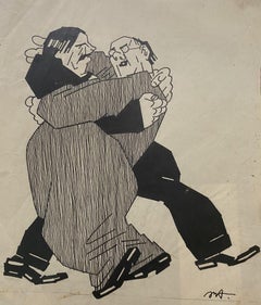 El Abrazo - Tinta china - Principios del siglo XX