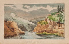 Landschaftslandschaft – Lithographie auf Papier von E. Laport – 1860